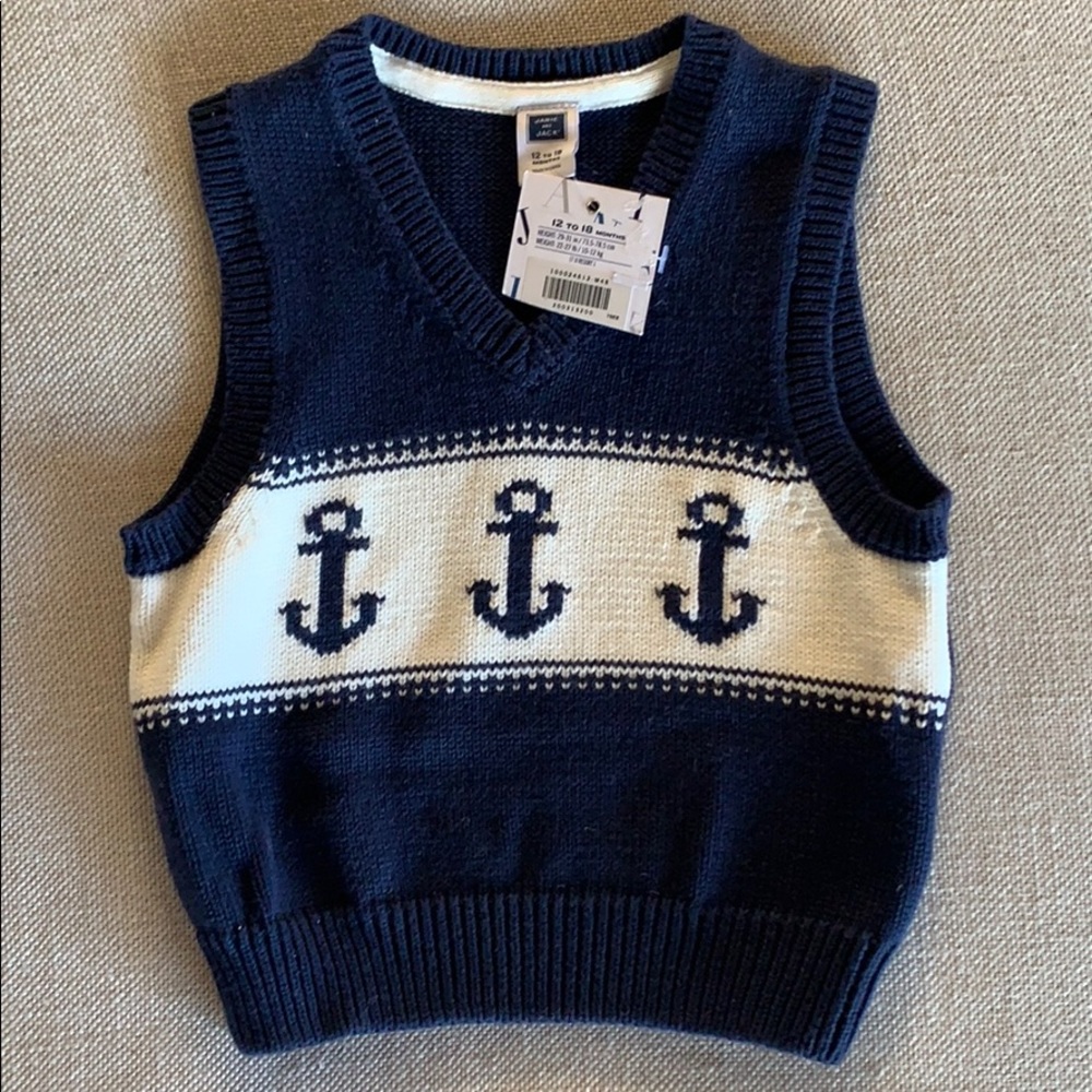 Janie & jack nautical sweater vest
